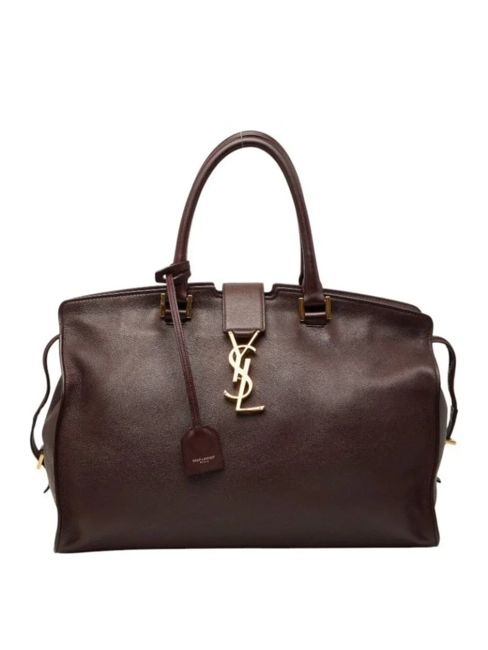 ★SOLD★ Saint Laurent Cabas Handbag Brown Leather - Picture 1 of 10